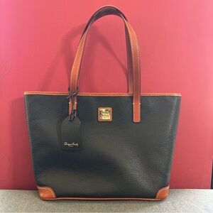 Dooney & Bourke Pebble Grain Charleston Shopper Tote Black Work Bag NWT